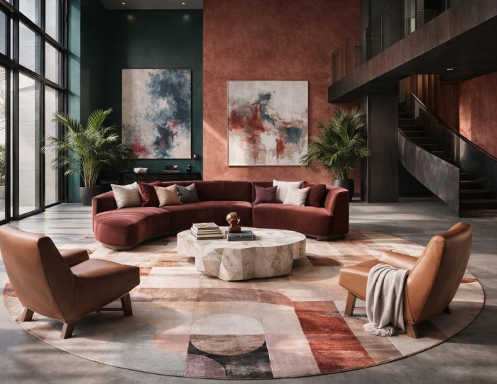 hand knotted round rugs